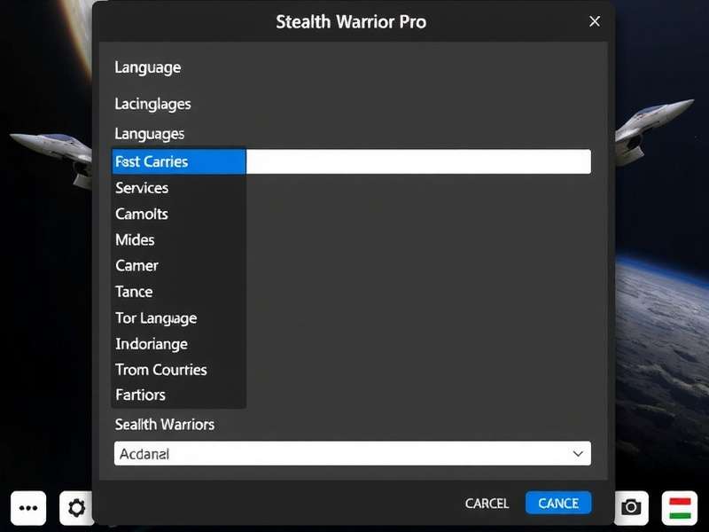 Stealth Warrior Pro Language Selection